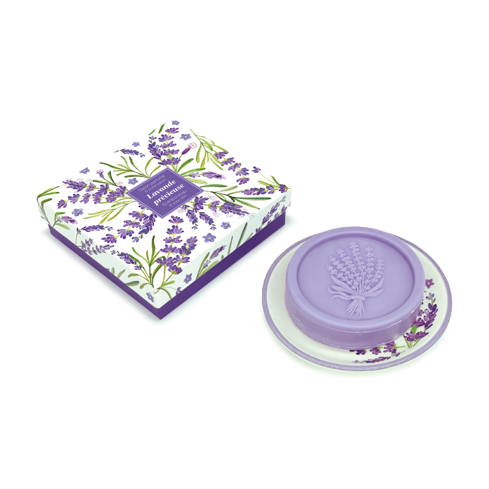 Esprit Provence Tuhé mýdlo s mýdlenkou Levandule set 2 ks