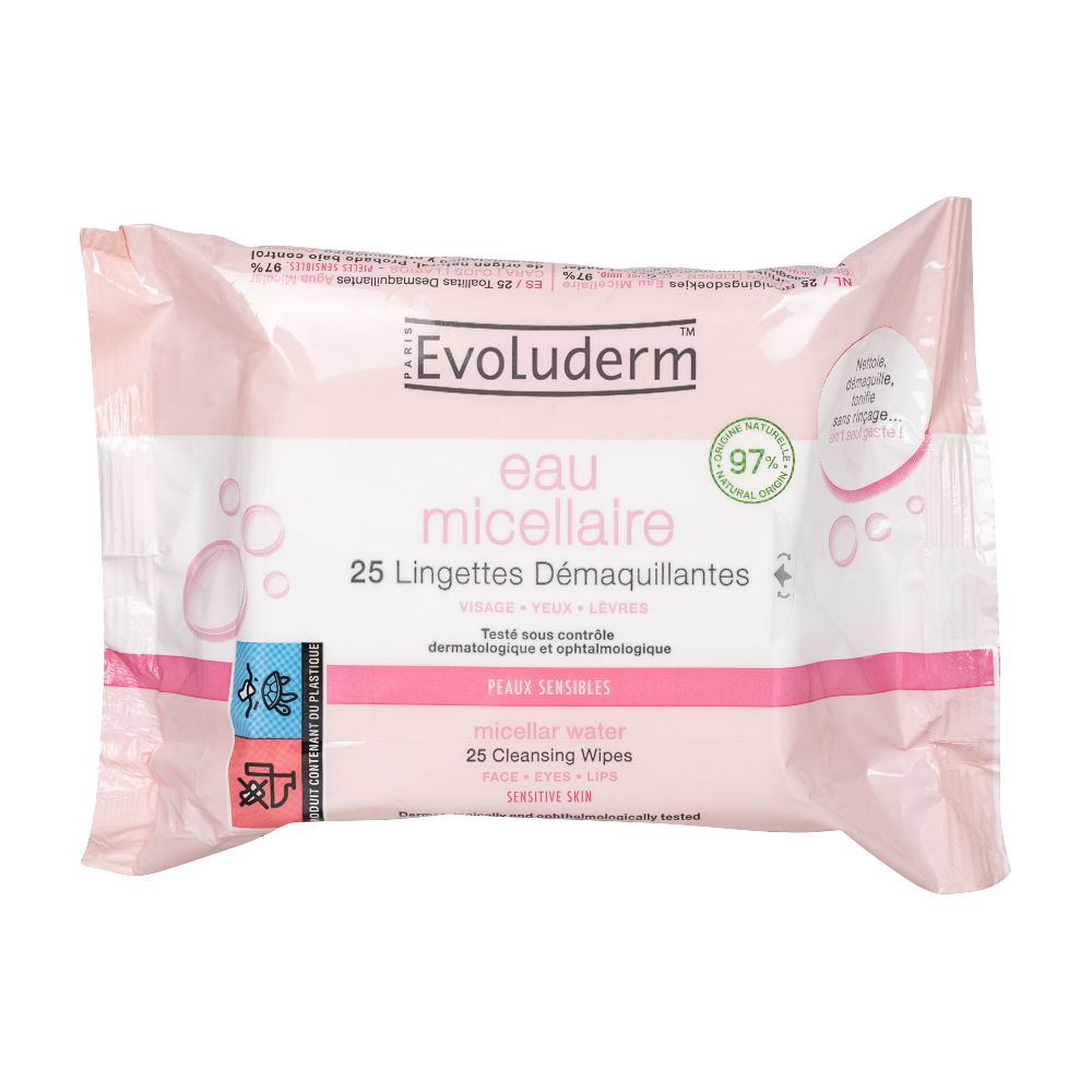 Evoluderm Micelární odličovací ubrousky pro citlivou pleť 25 ks