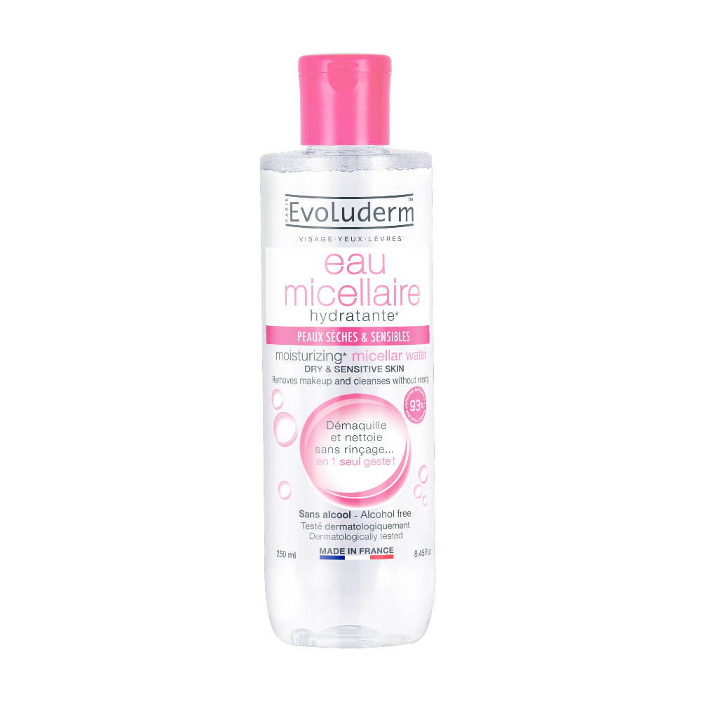 Evoluderm Micelární voda pro suchou a citlivou pleť 250 ml