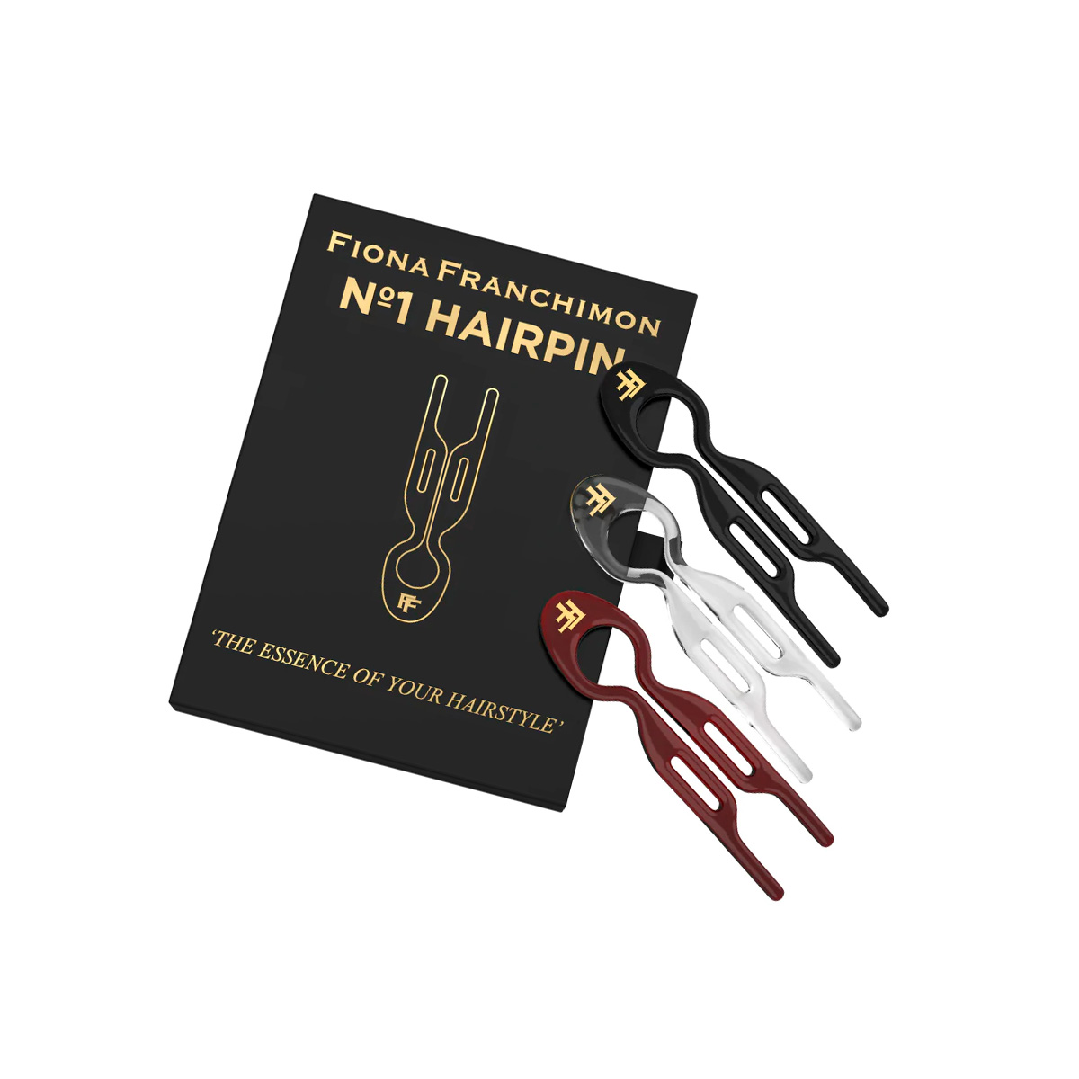 Fiona Franchimon Nº 1 Hairpin New York Collection (Brown, Transparent, Black) 3 ks ks