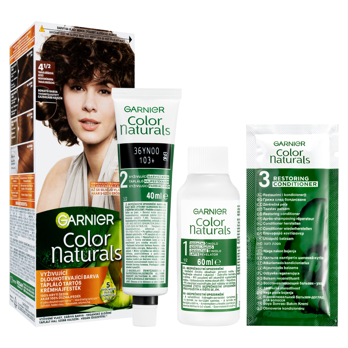 Garnier Color Naturals Permanentní barva na vlasy 4 1/2 tmavá oříšková