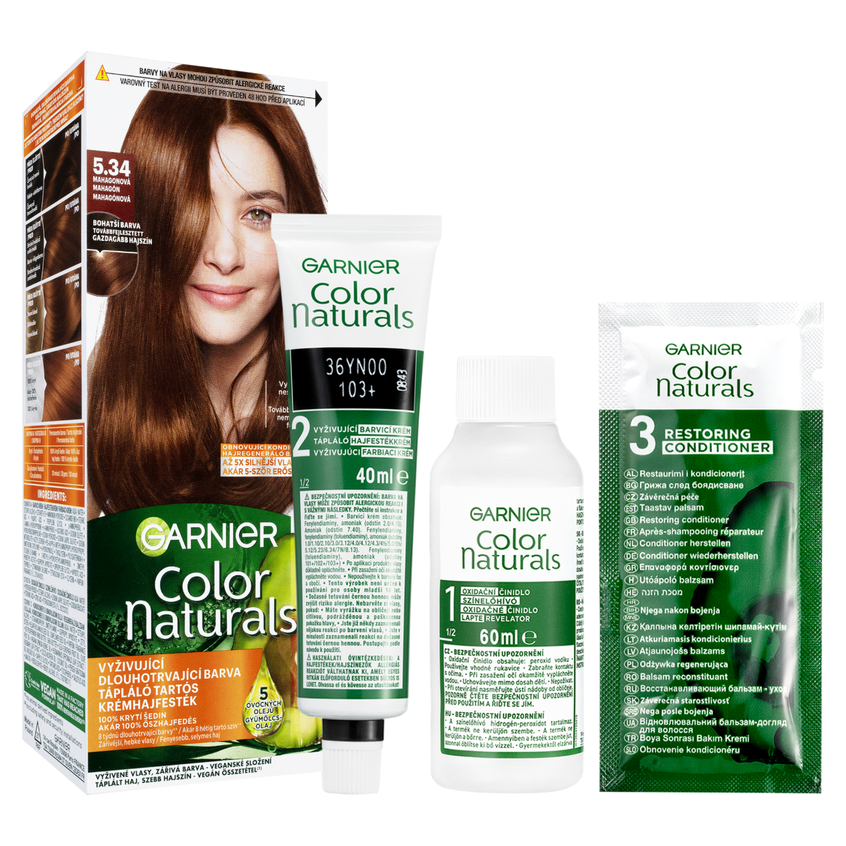 Garnier Color Naturals Permanentní barva na vlasy 5.34 mahagonová