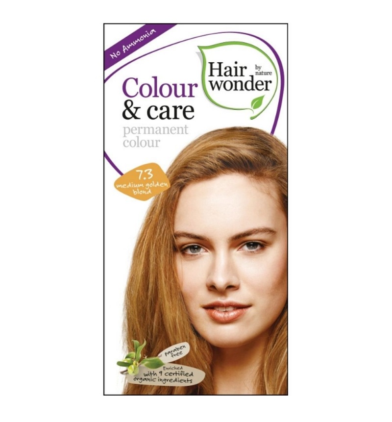 Hairwonder Colour&Care 7.3 Středně zlatá blond barva na vlasy 100 ml