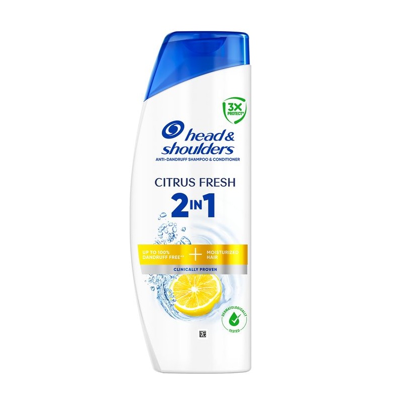 Head&Shoulders Citrus Fresh 2v1 Šampon a kondicionér proti lupům 400 ml