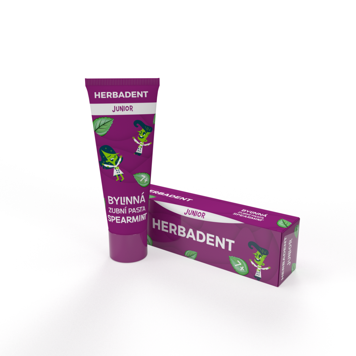 Herbadent Junior Bylinná zubní pasta Spearmint 75 ml