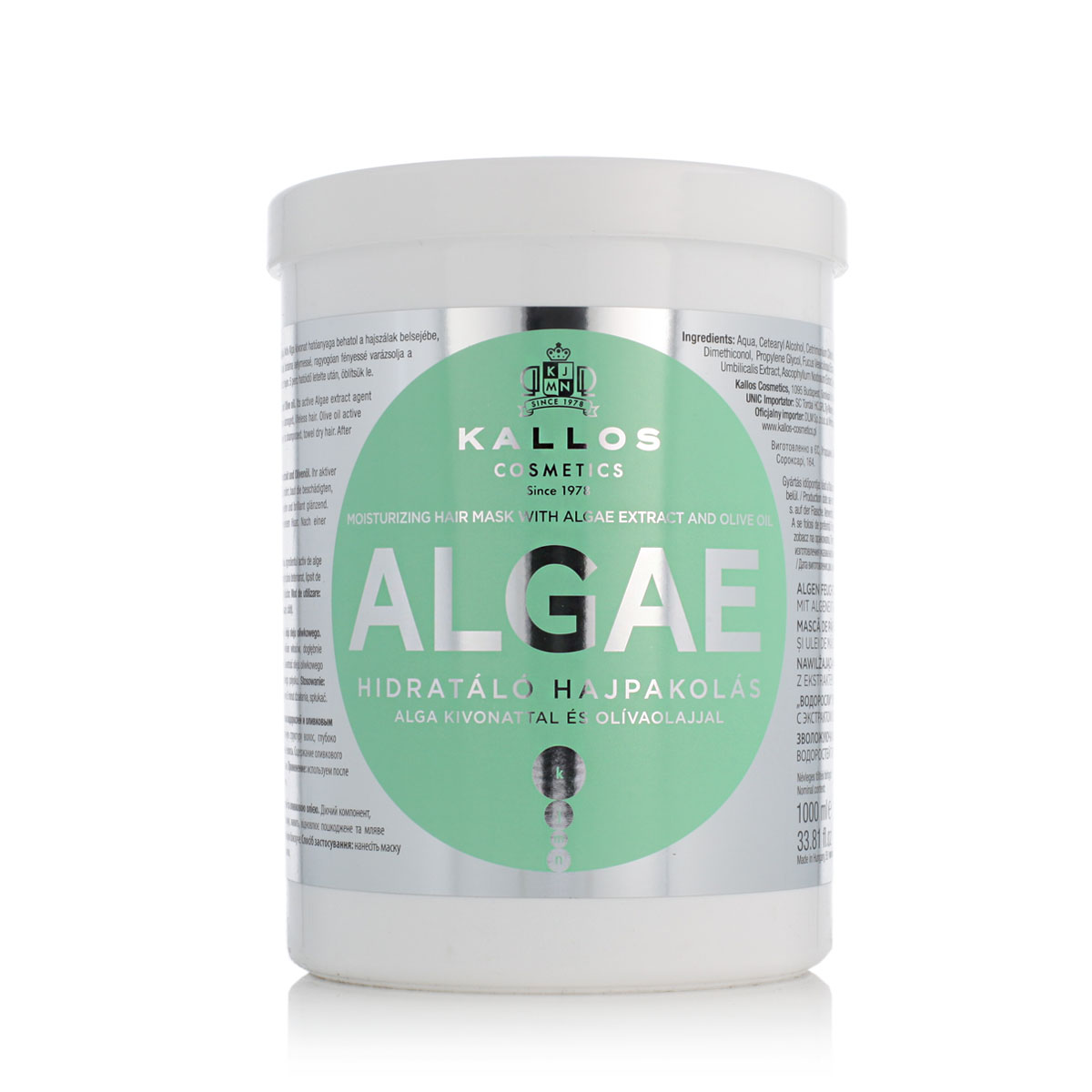 Kallos Cosmetics Kallos Algae Moisturizing Hair Mask And Olive Oil 1000 ml