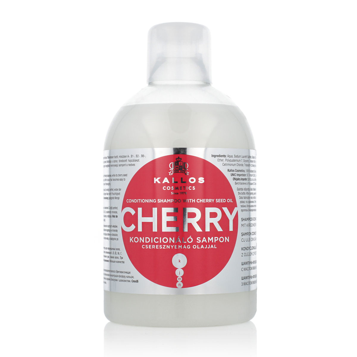 Kallos Cosmetics Kallos Cherry Hair Shampoo With Cherry Seed Oil 1000 ml