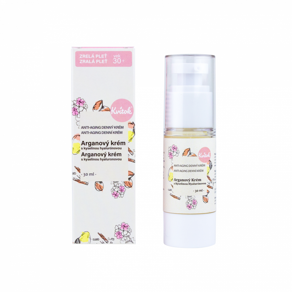 Kvitok Denní arganový krém pro zralou pleť 30+ (30 ml)