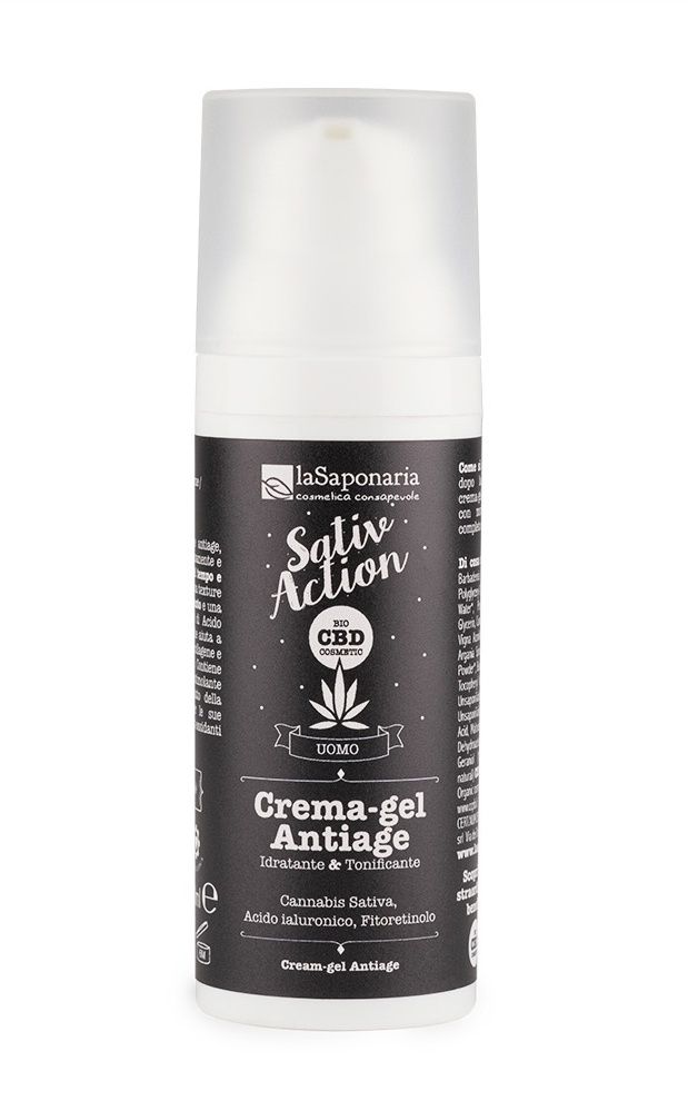 laSaponaria Pánský gel-krém Antiage s konopným extraktem BIO 50 ml