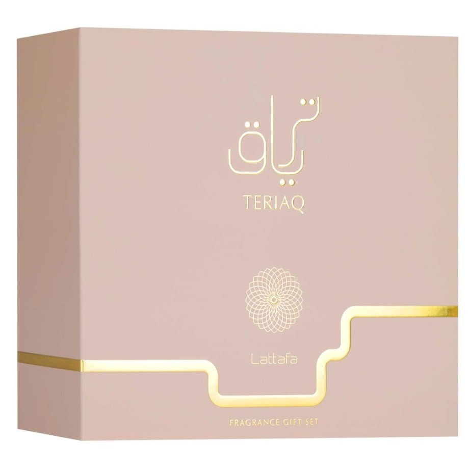 Lattafa Dárkový set Teriaq - Parfém 100ml + Olejový parfém 12ml + Vlasový sprej 50ml