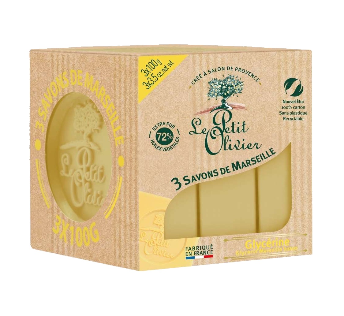 Le Petit Olivier Marseillské mýdlo Glycerin 3x100 g
