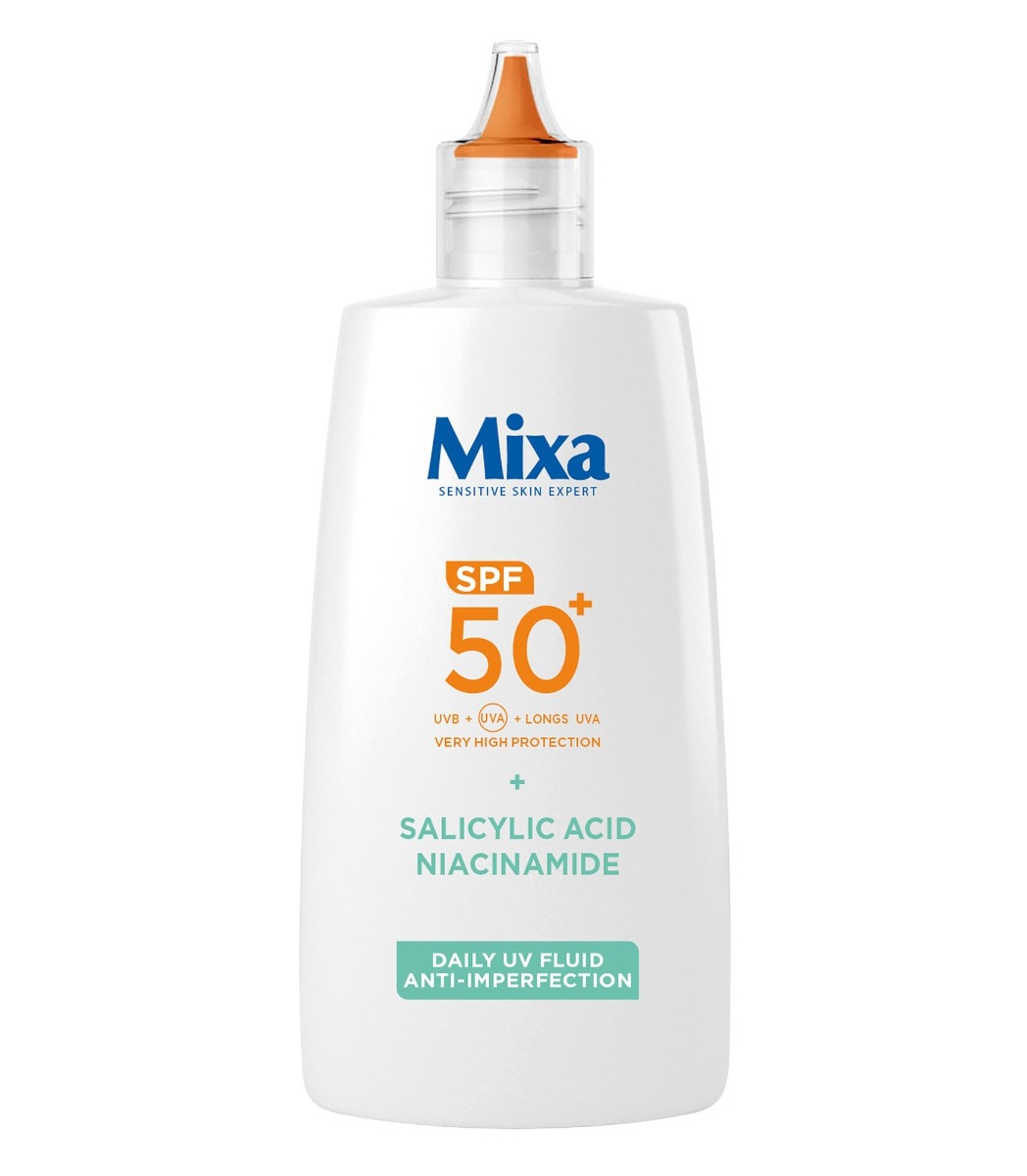 Mixa Anti-Imperfection Denní UV Fluid proti nedokonalostem SPF50+ 40 ml