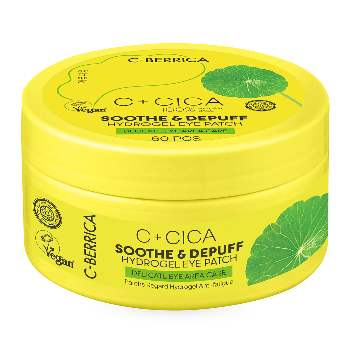 Natura Siberica CICA C-Berrica Soothe & Depuff hydrogelové polštářky pod oči 60 ks