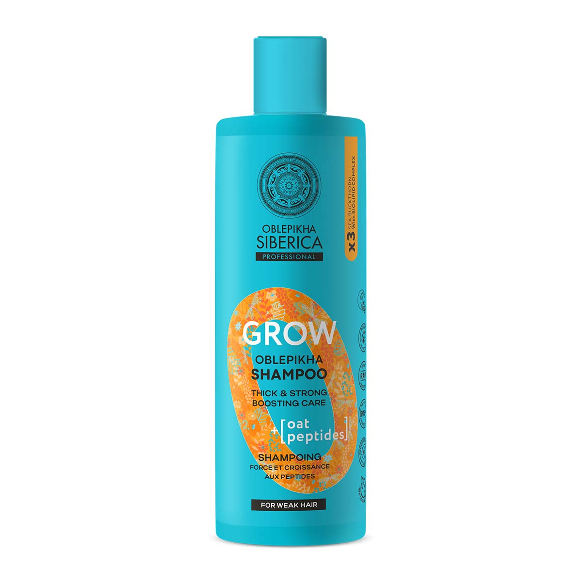 Natura Siberica Oblepikha Grow Peptidový šampon 400 ml