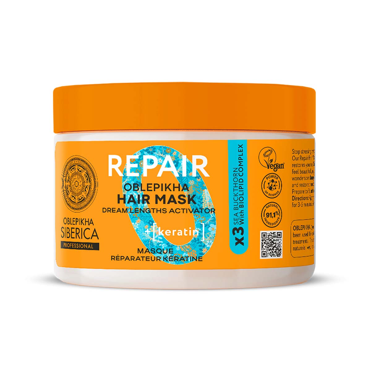 Natura Siberica Oblepikha Repair Maska s keratinem 300 ml