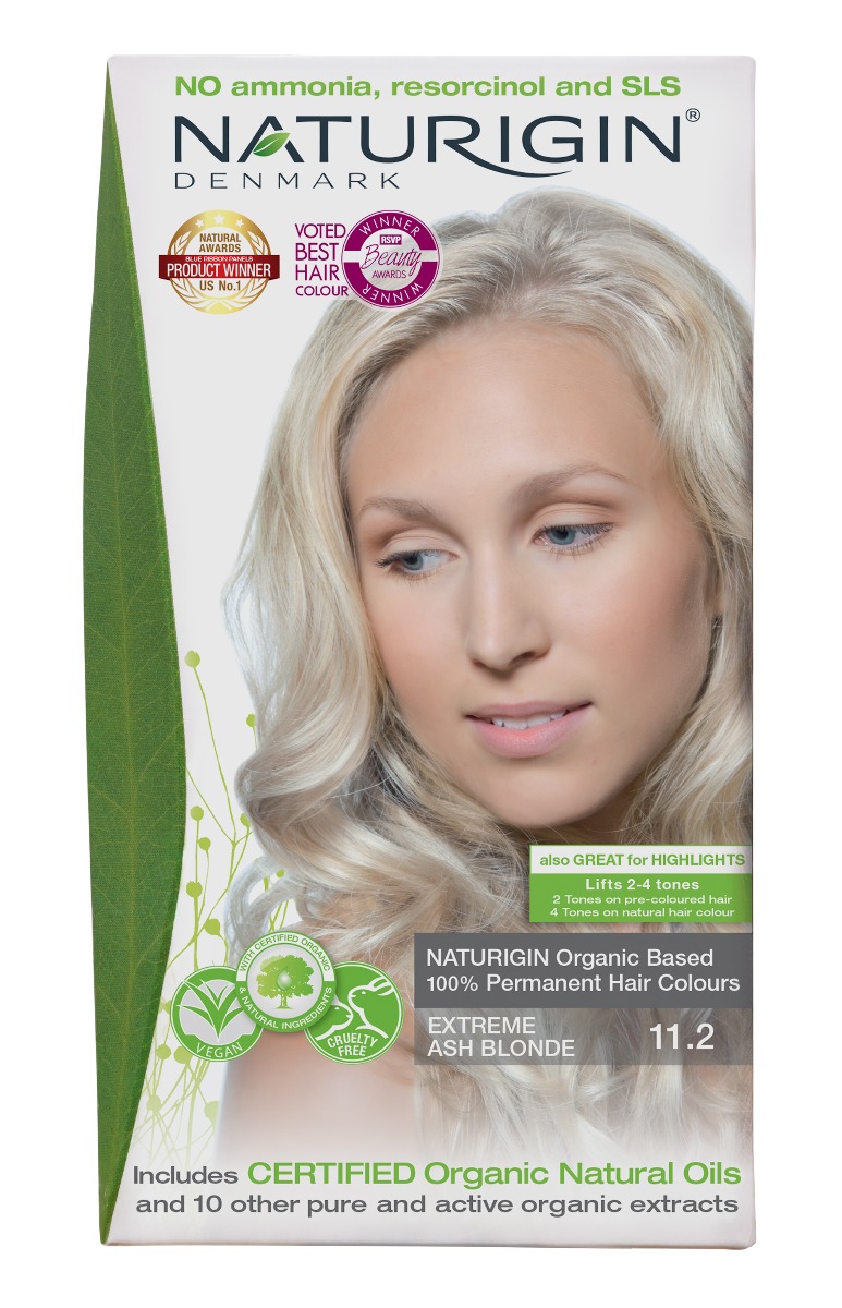 NATURIGIN Organic Based 100% Permanent Hair Colours Extreme Ash Blond 11.2 barva na vlasy 115 ml