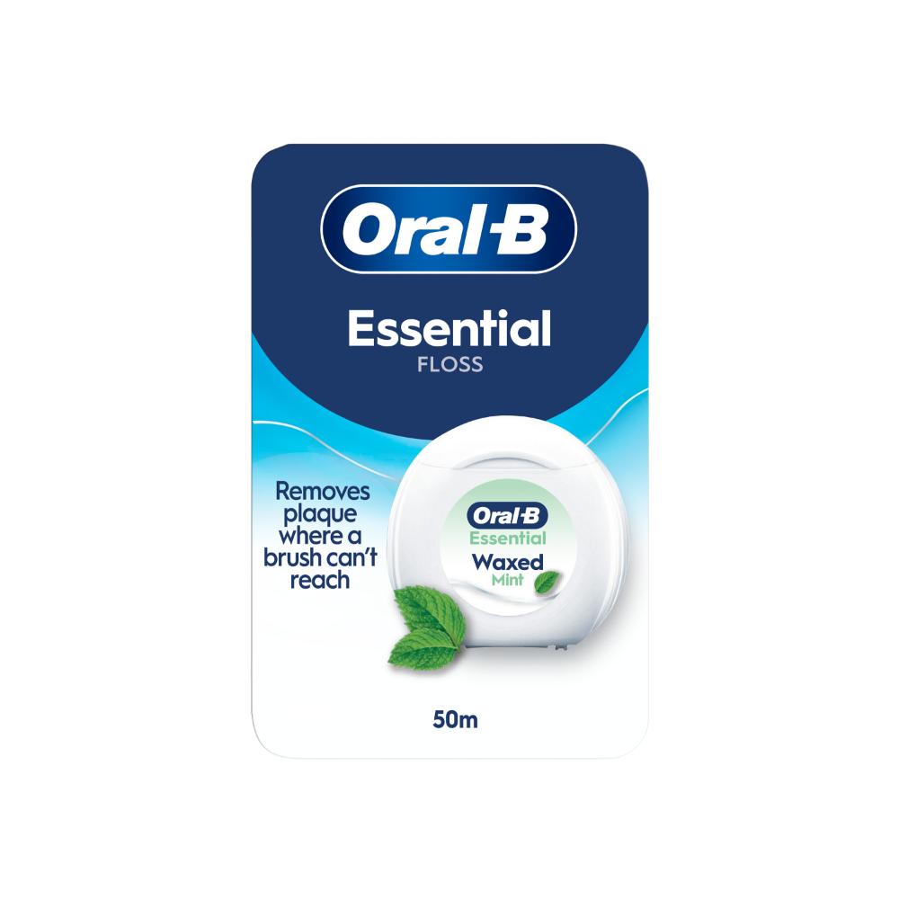 Oral-B Essential voskovaná zubní nit 50 ml mátová