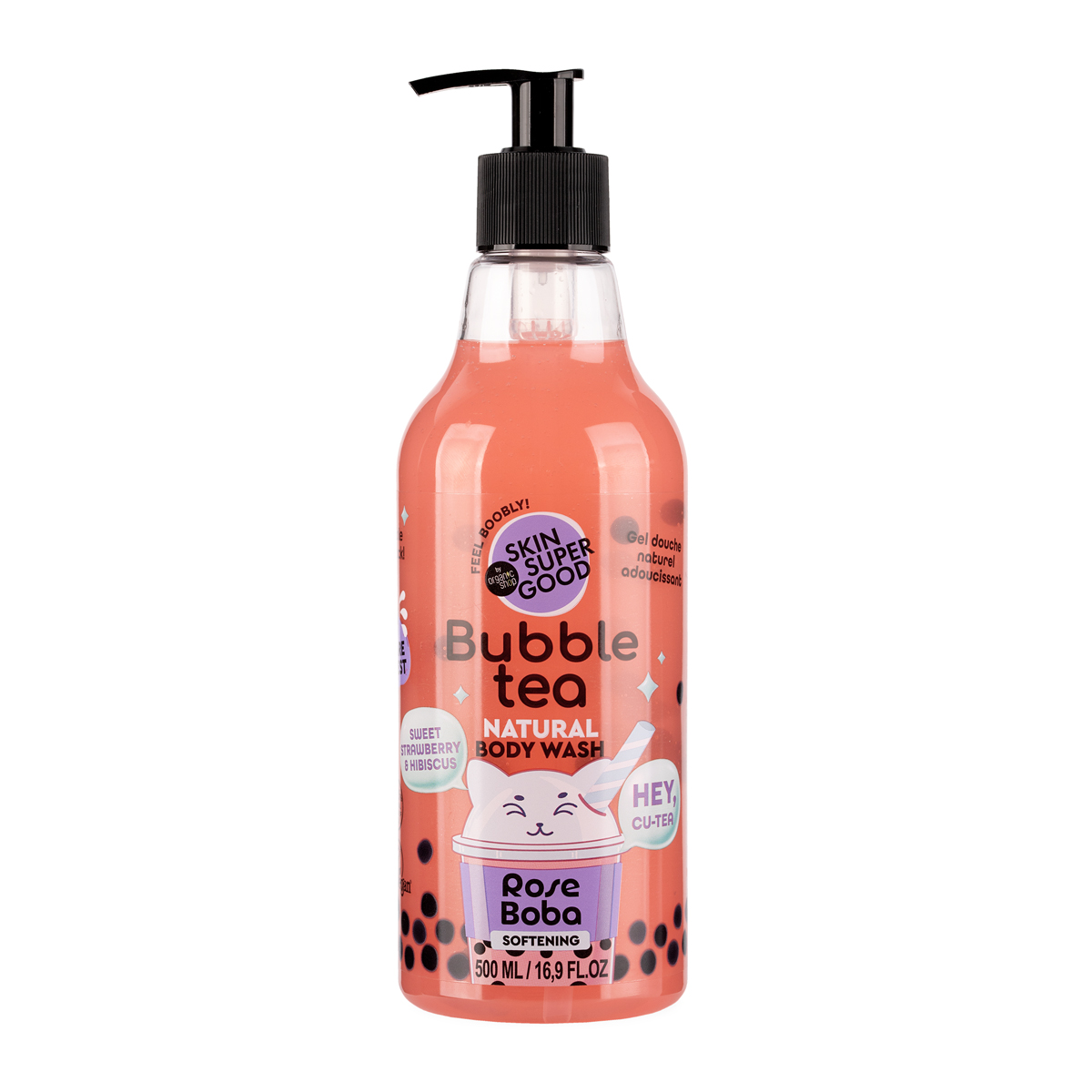 Organic Shop Bubble Tea Zjemňující sprchový gel Rose Boba 500 ml