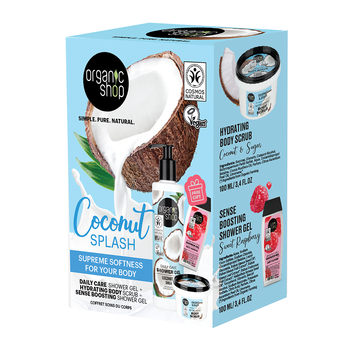 Organic Shop Coconut Splash Supreme Softness set 3 ks