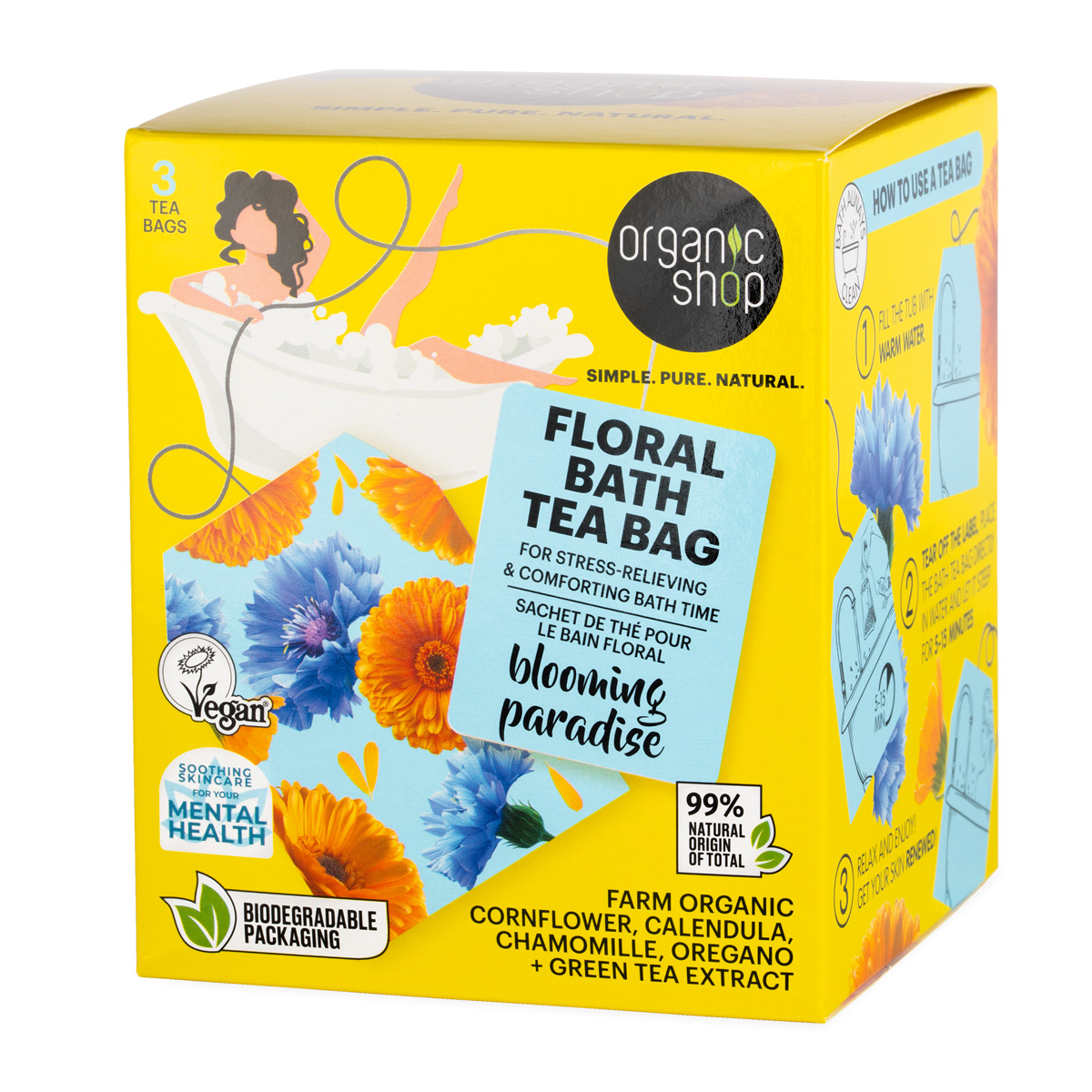 Organic Shop Sáčky do koupele Květinový ráj 3x50 g