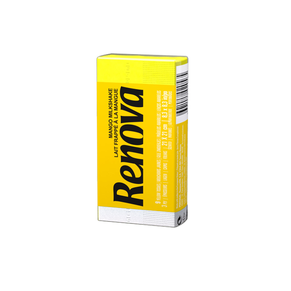 Papírové kapesníky 3vrstvé 9x6 ks žluté