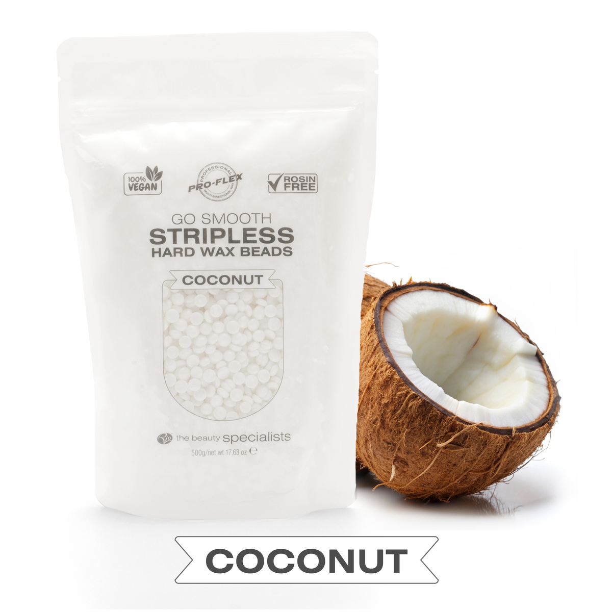 Rio Stripless hard wax beads 5x100g, COCONUT Voskové pecičky