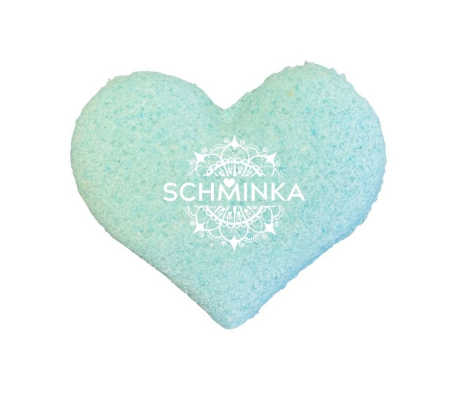 Schminka Šumivé máslové srdíčko do koupele Černý hrozen & Kiwi 45 g
