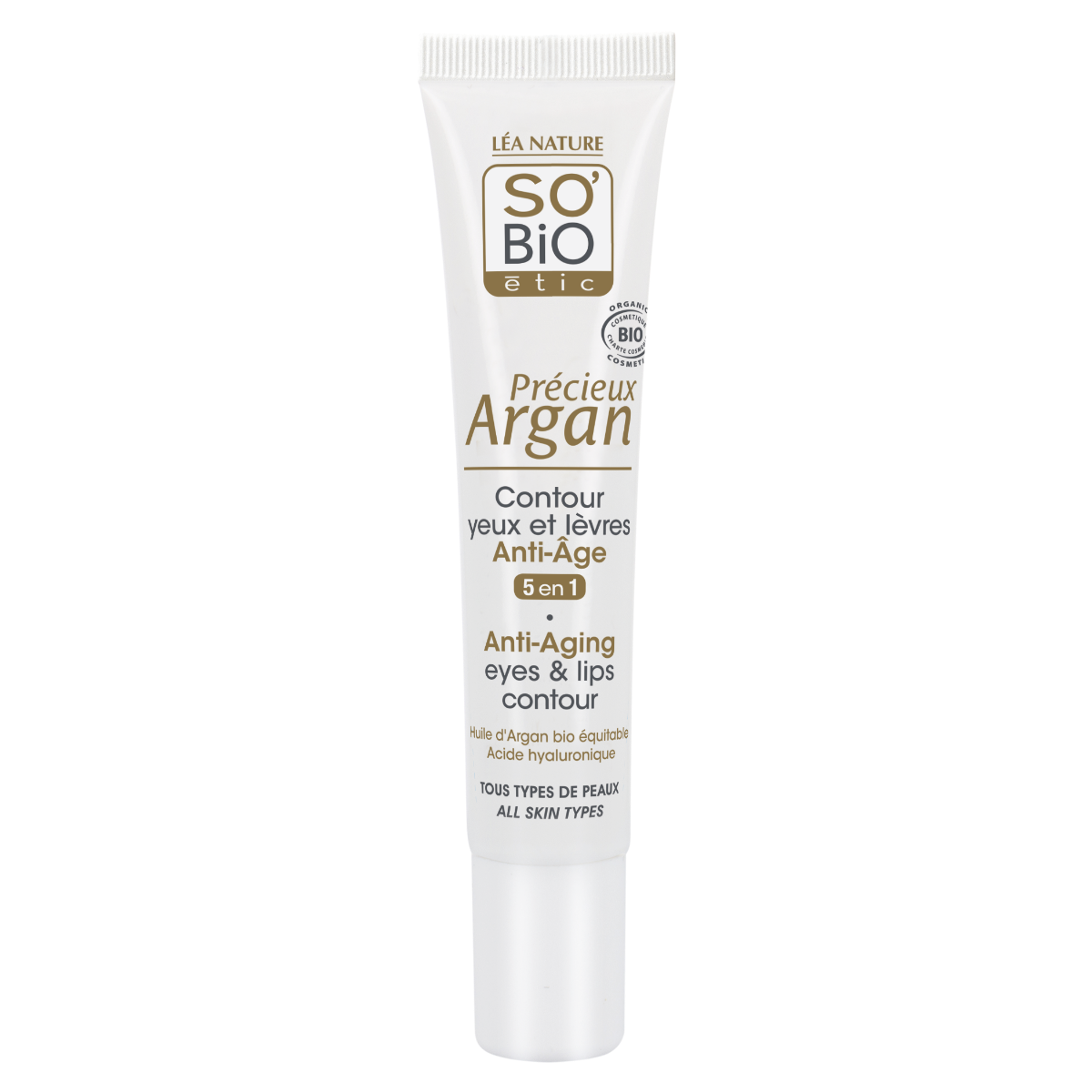 SO’BiO étic Anti-Age Precieux Argan Krém na okolí očí a rtů BIO 15 ml