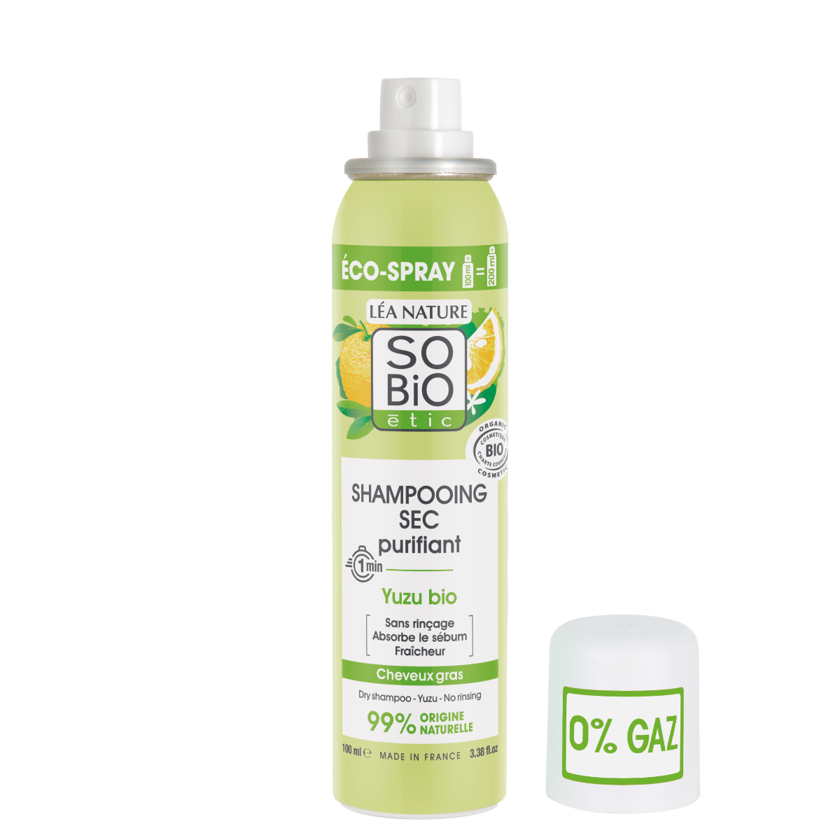 SO’BiO étic Čisticí suchý šampon ve spreji s Yuzu BIO 100 ml