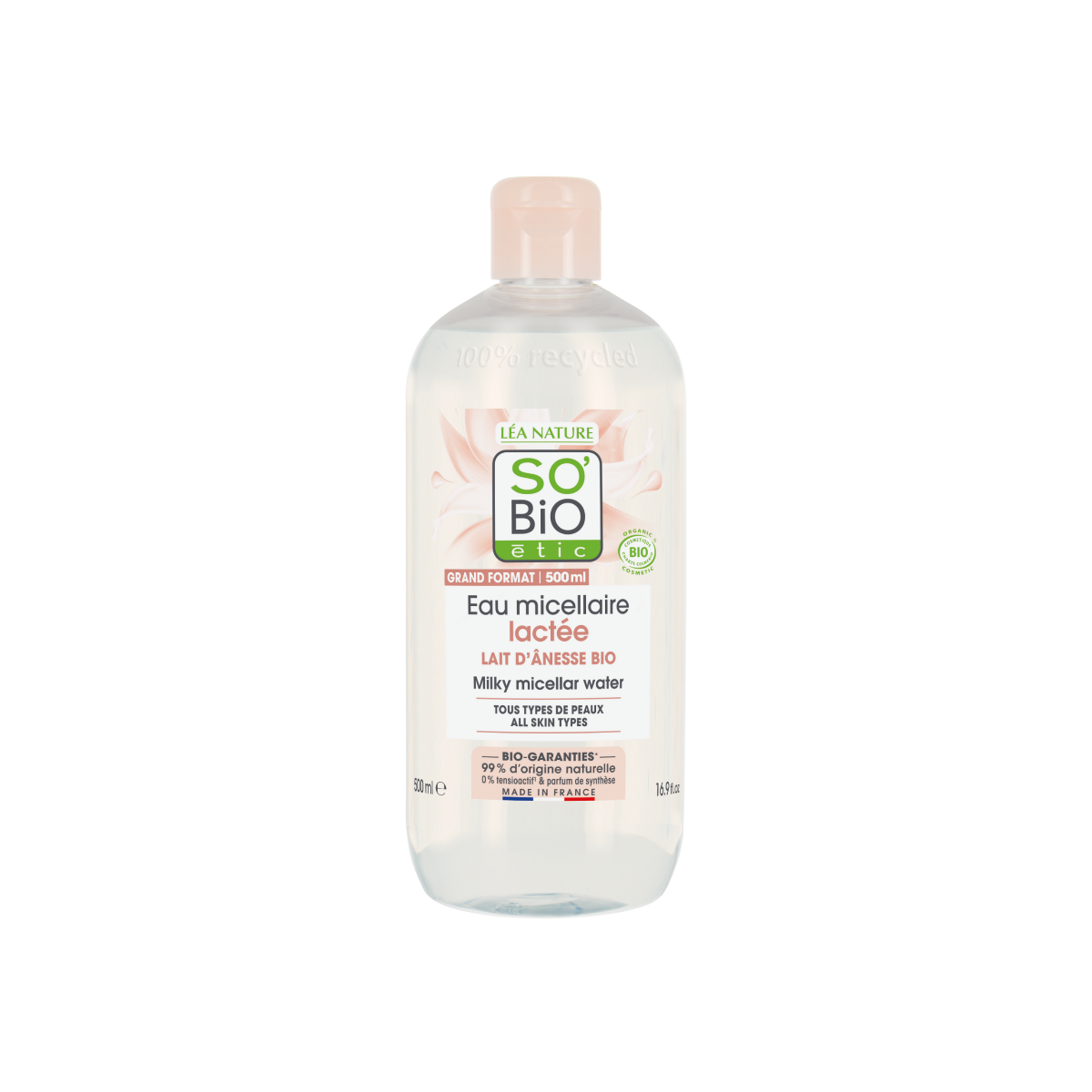 SO’BiO étic micelární voda s oslím mlékem BIO 500 ml