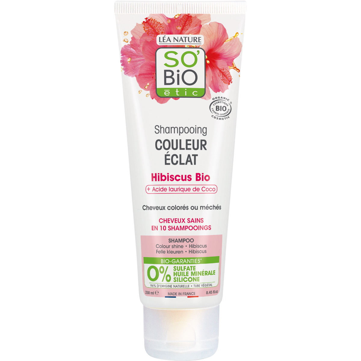 SO’BiO étic Šampon pro barvené a melírované vlasy s ibiškem BIO 250 ml