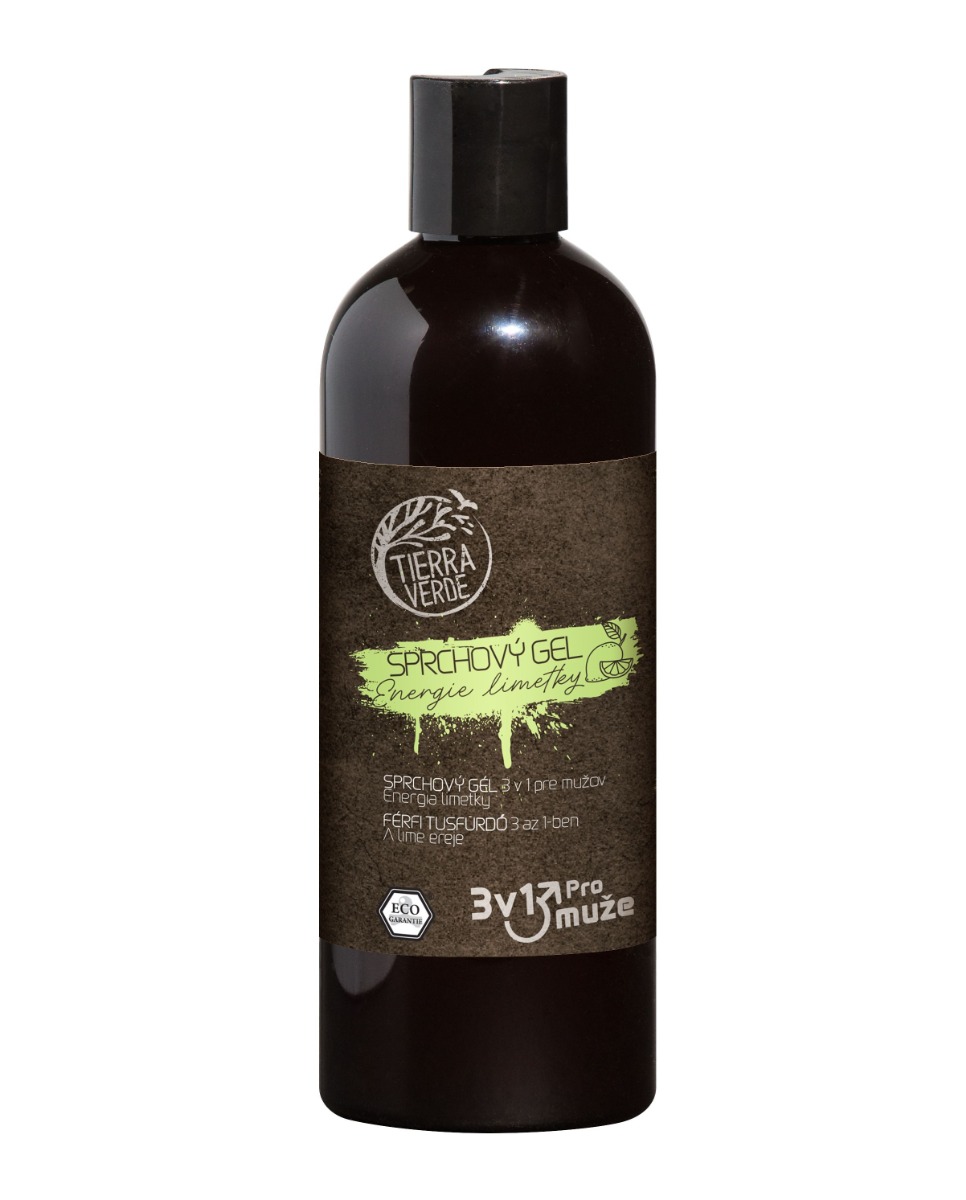 Tierra Verde Sprchový gel pro muže 3v1 Energie limetky 500 ml