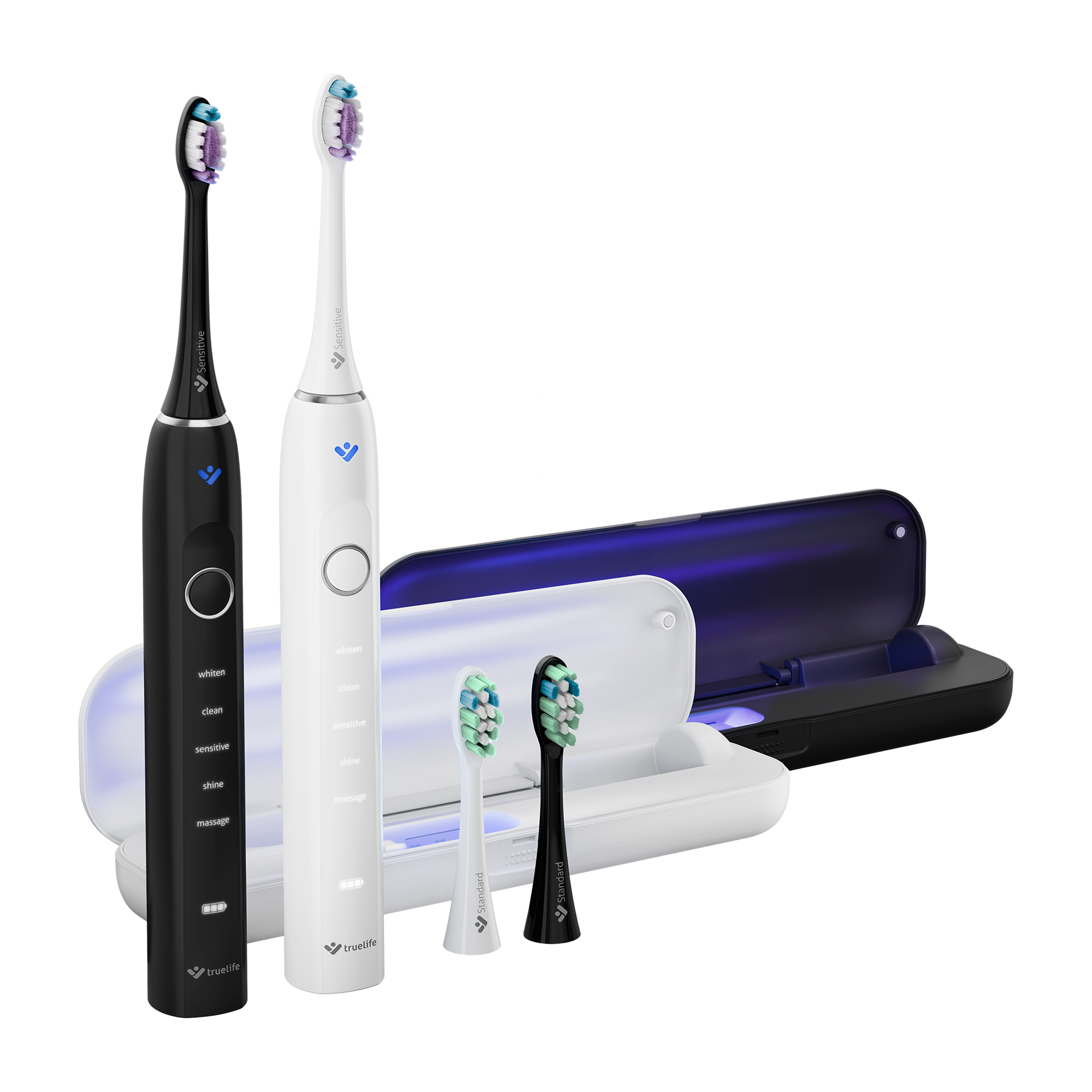 Truelife SonicBrush Clean70 UV sonické kartáčky 2 ks černý+bílý