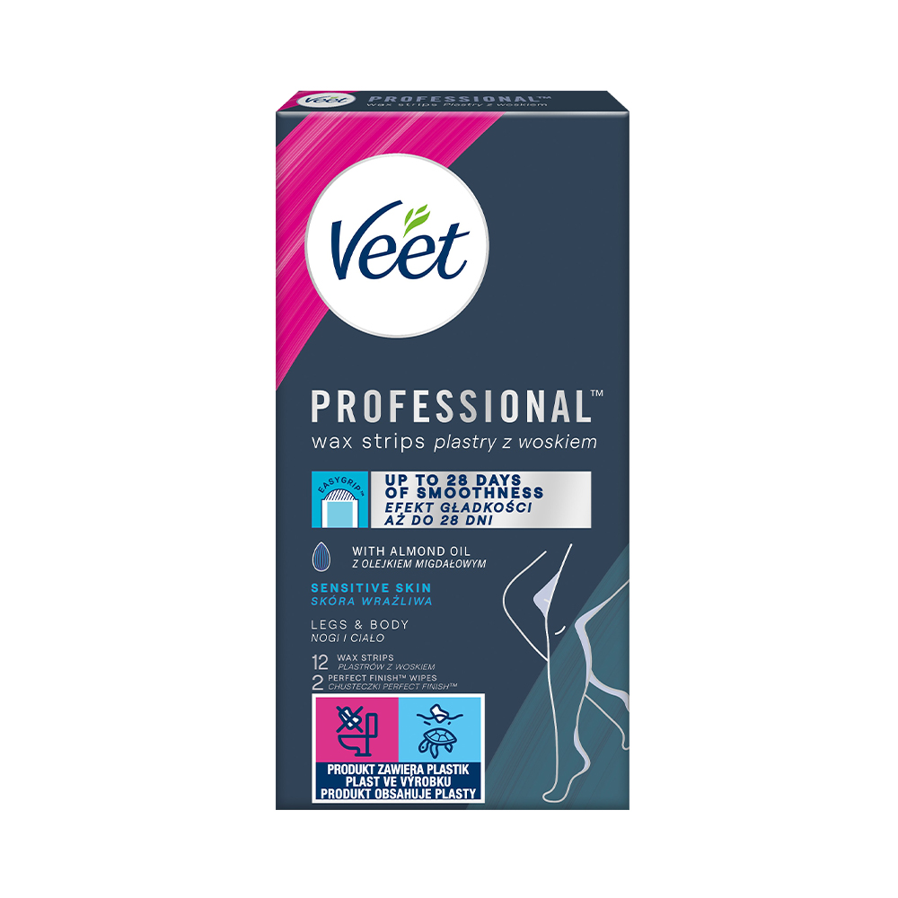 Veet Professional voskové pásky pro citlivou pokožku 12 ks