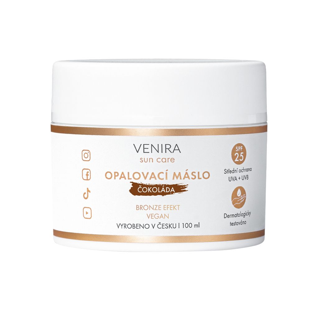 Venira Opalovací máslo bronze čokoláda SPF25 100 ml