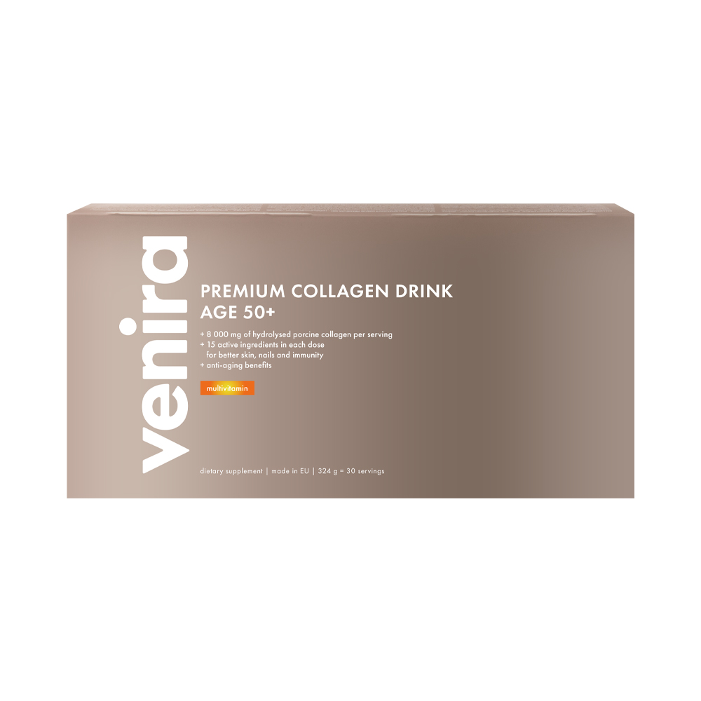 Venira Premium kolagenový drink pro vlasy, nehty a pleť 50+ multivitamin 30 sáčků