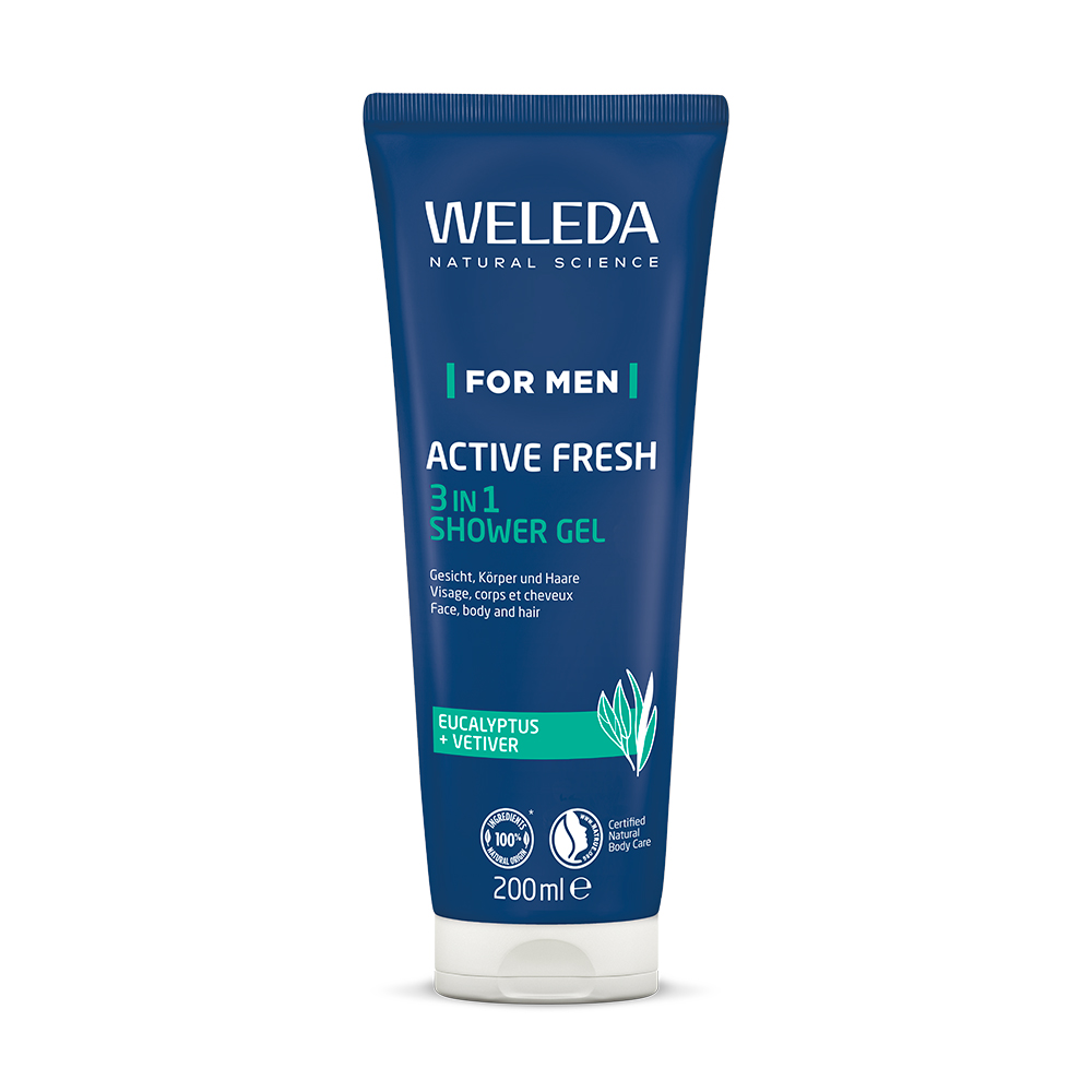 Weleda For Men Active Fresh 3v1 Sprchový gel 200 ml