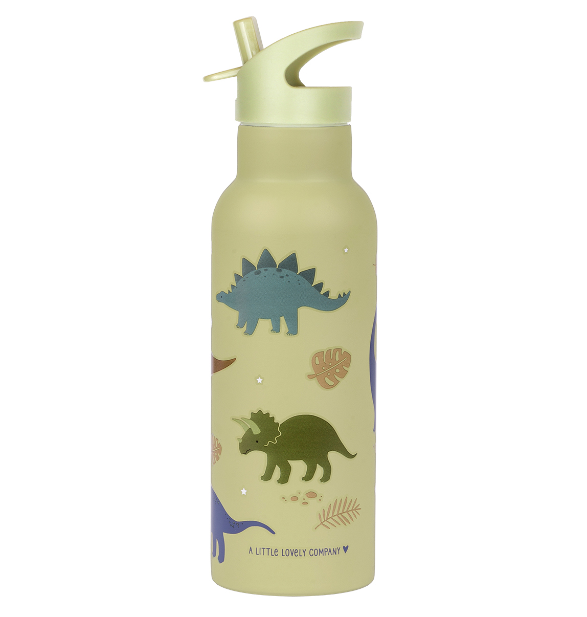 A Little Lovely Company nerezová lahev na pití, 500 ml - dinosauři