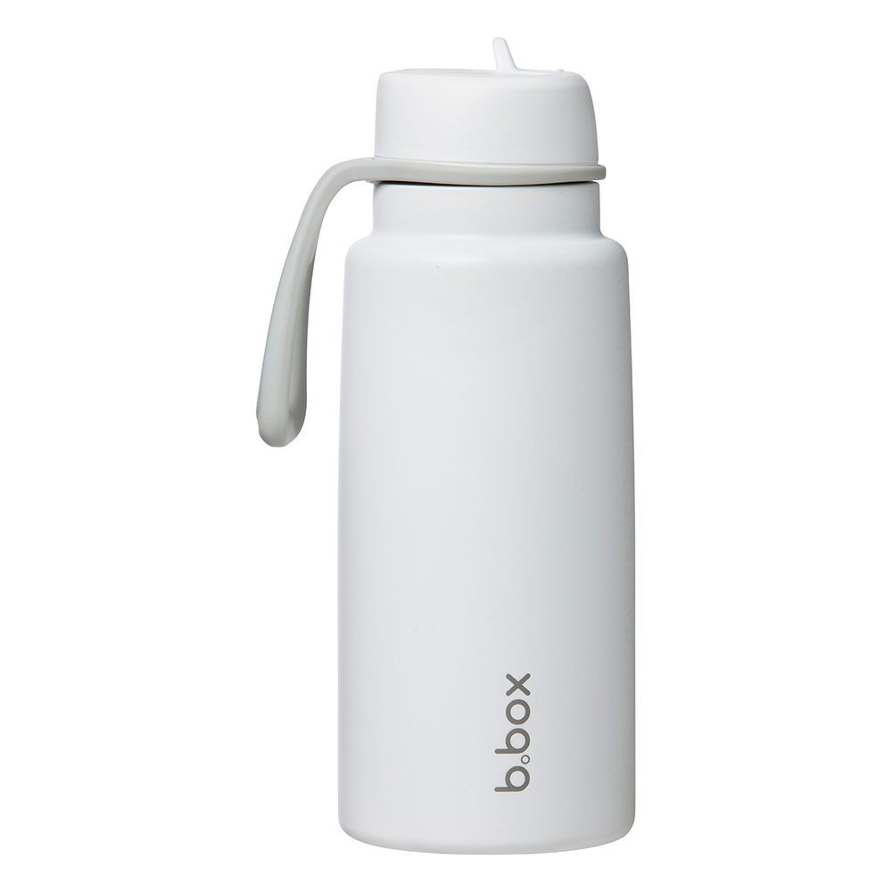 B.BOX Nerezová termolahev s brčkem 1l - white out