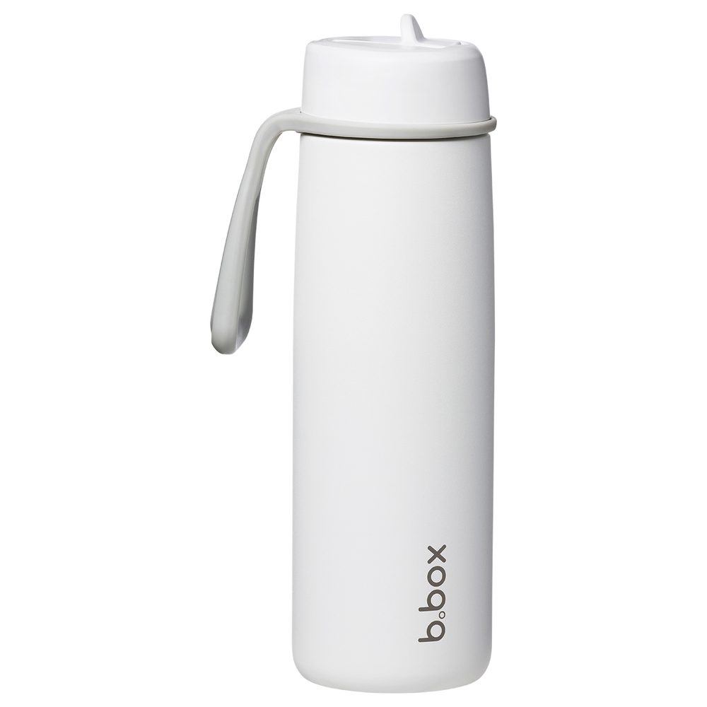 B.BOX Nerezová termolahev s brčkem 690 ml - white out