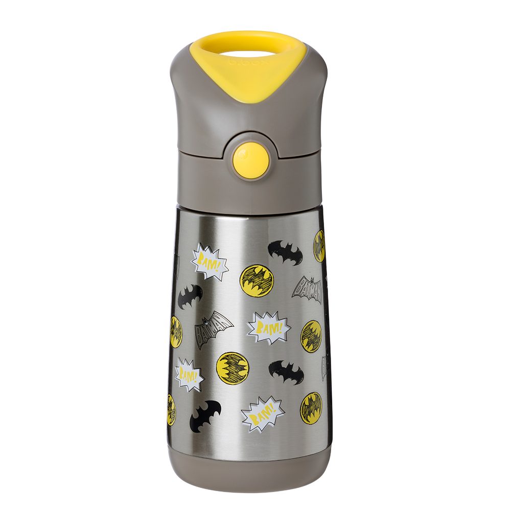 B.BOX Termoska na pití s brčkem 350 ml - Batman