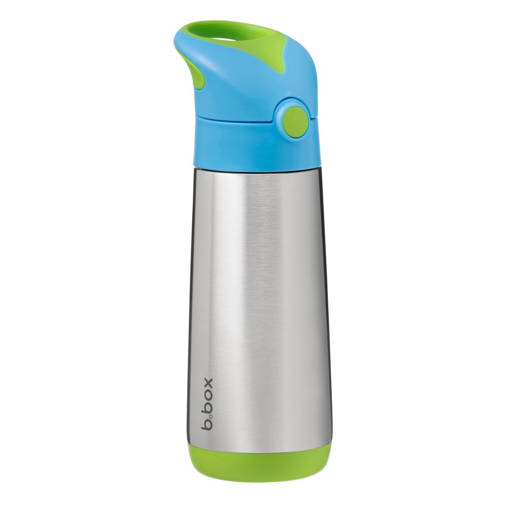 B.BOX Termoska na pití s brčkem 500 ml - modrá/zelená
