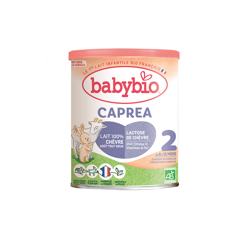 Babybio Caprea 2 Pokračovací kozí kojenecké bio mléko 400 g