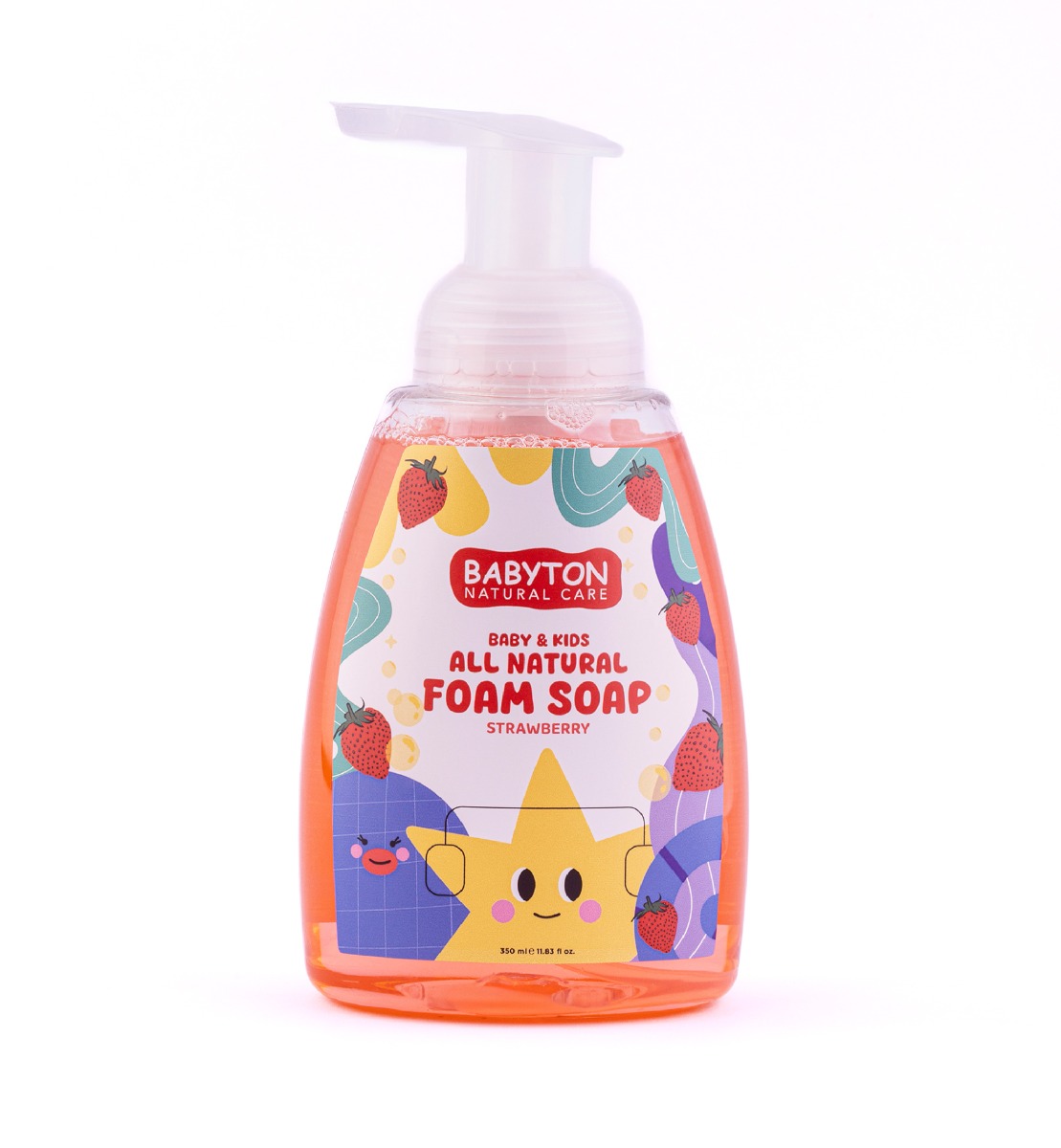 Babyton Přírodní pěnové mýdlo na ruce Jahoda 350 ml