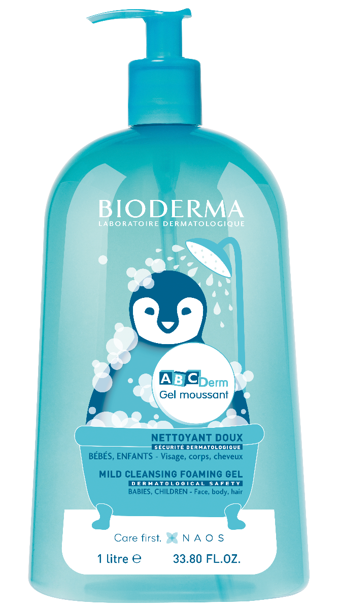 BIODERMA ABCDerm Moussant jemný čisticí gel 1 l