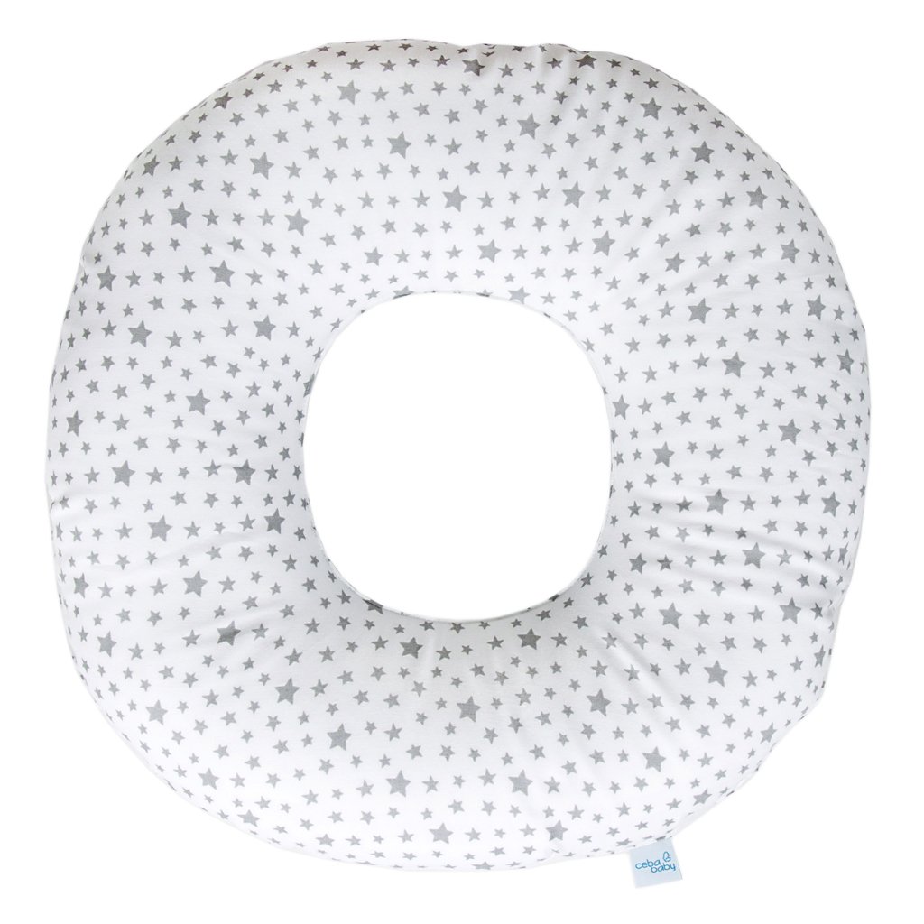Ceba Polštář poporodní Šedé hvězdičky na bílé