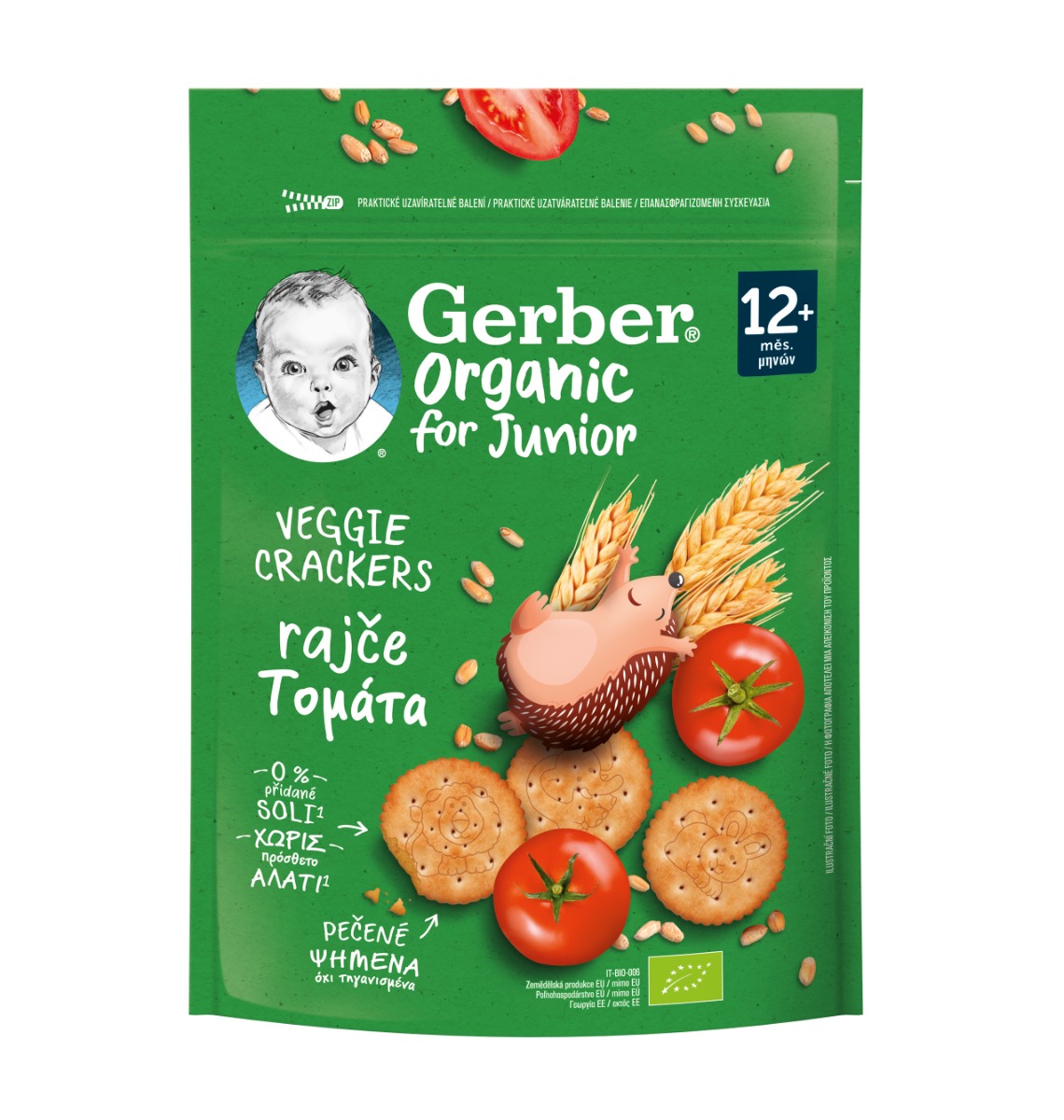 Gerber Junior Veggie Krekry rajčatové 12m+ 100 g
