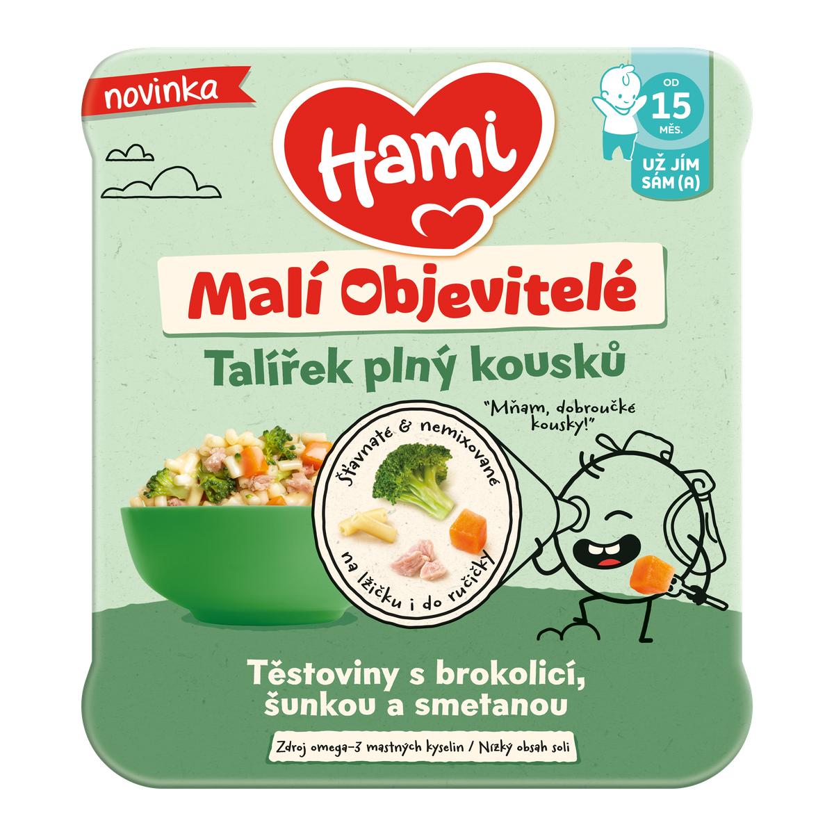 Hami Malí objevitelé Těstoviny s brokolicí, šunkou a smetanou 15m+ 200 g