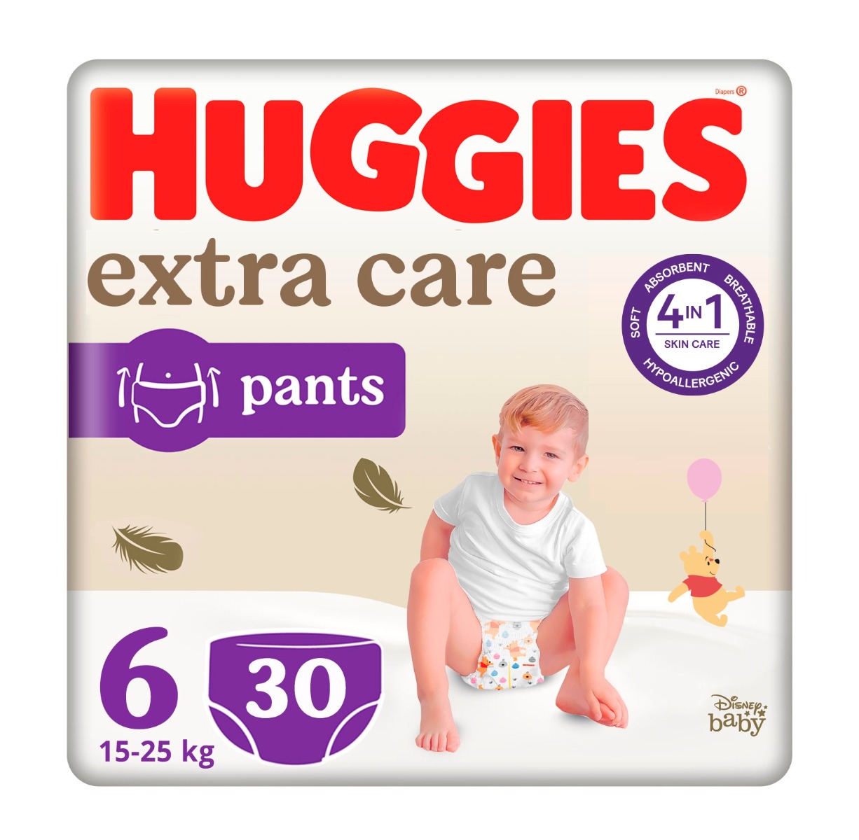 Huggies Extra Care Pants 6 15–25 kg 30 ks