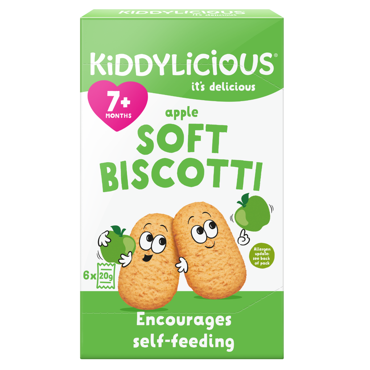 Kiddylicious Sušenky měkké jablečné 2x60 g